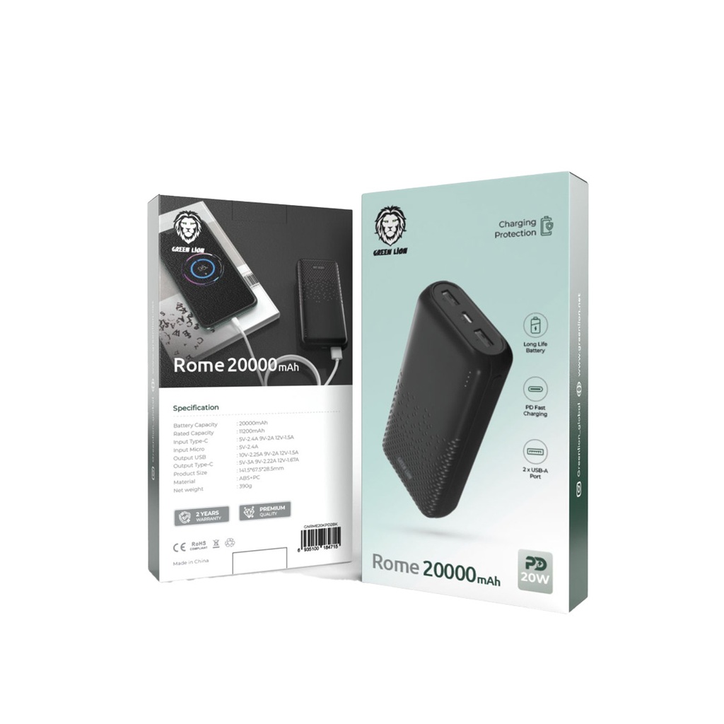 Green Lion Rome Внешний аккумулятор 20000mAh PD 20W