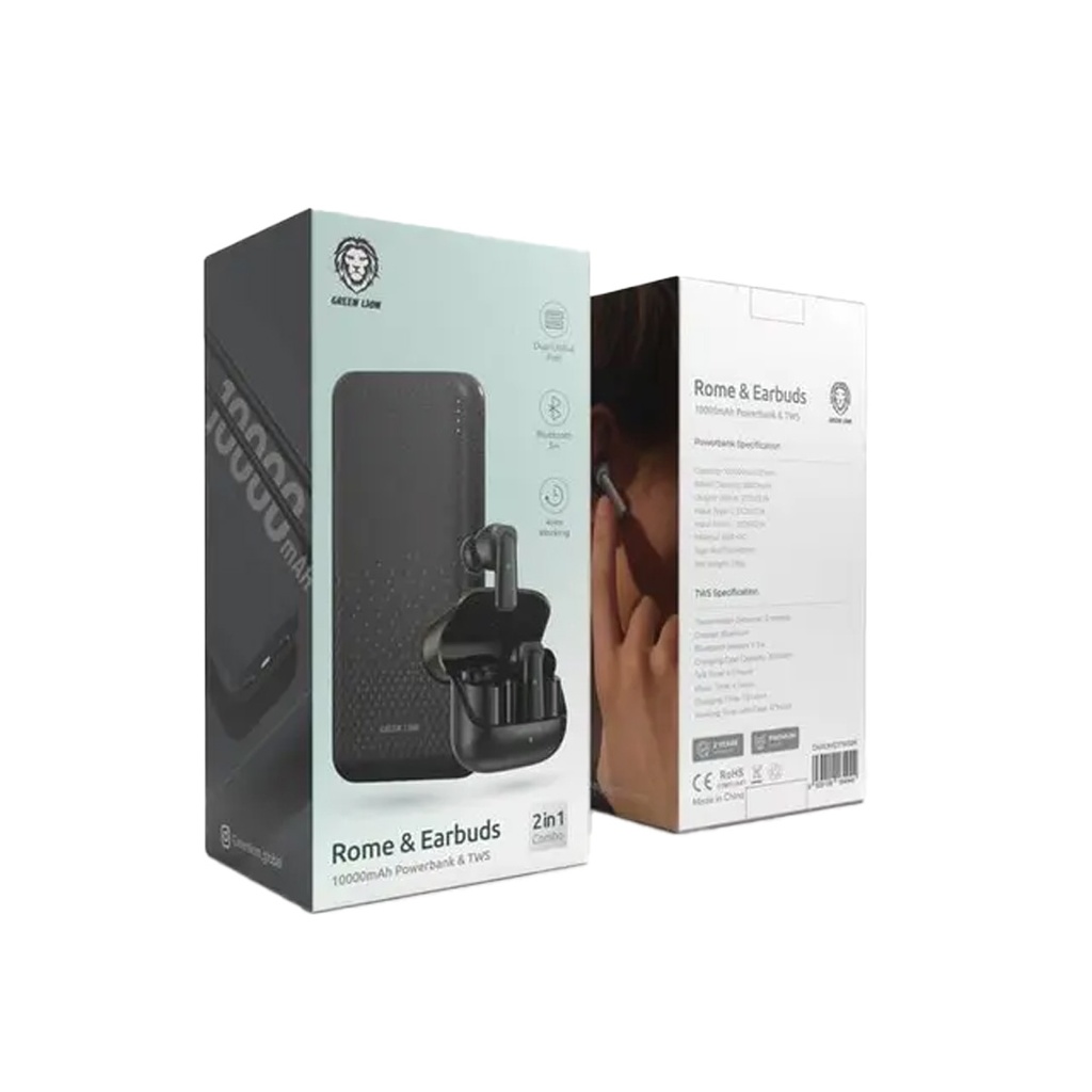 Green Lion Rome Внешний аккумулятор и Earbuds