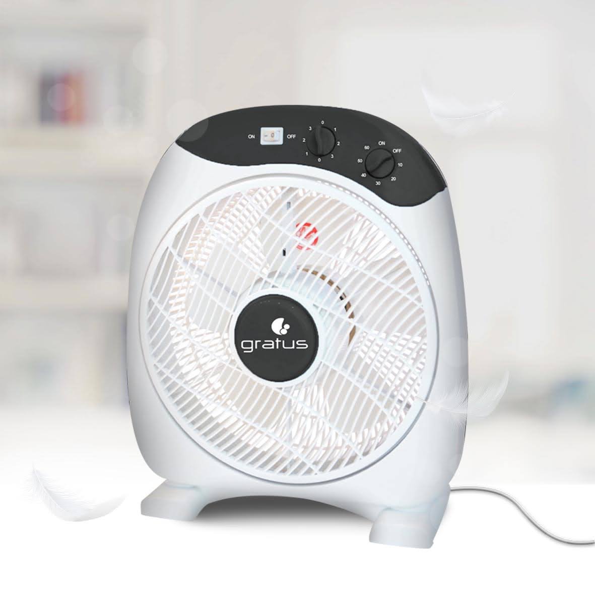 Gratus 12" Electric Box Fan  (GRBF-12AFTBM)