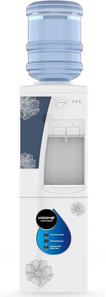Krome Water Dispenser with Refrigerator KR-WTL2002TGP
