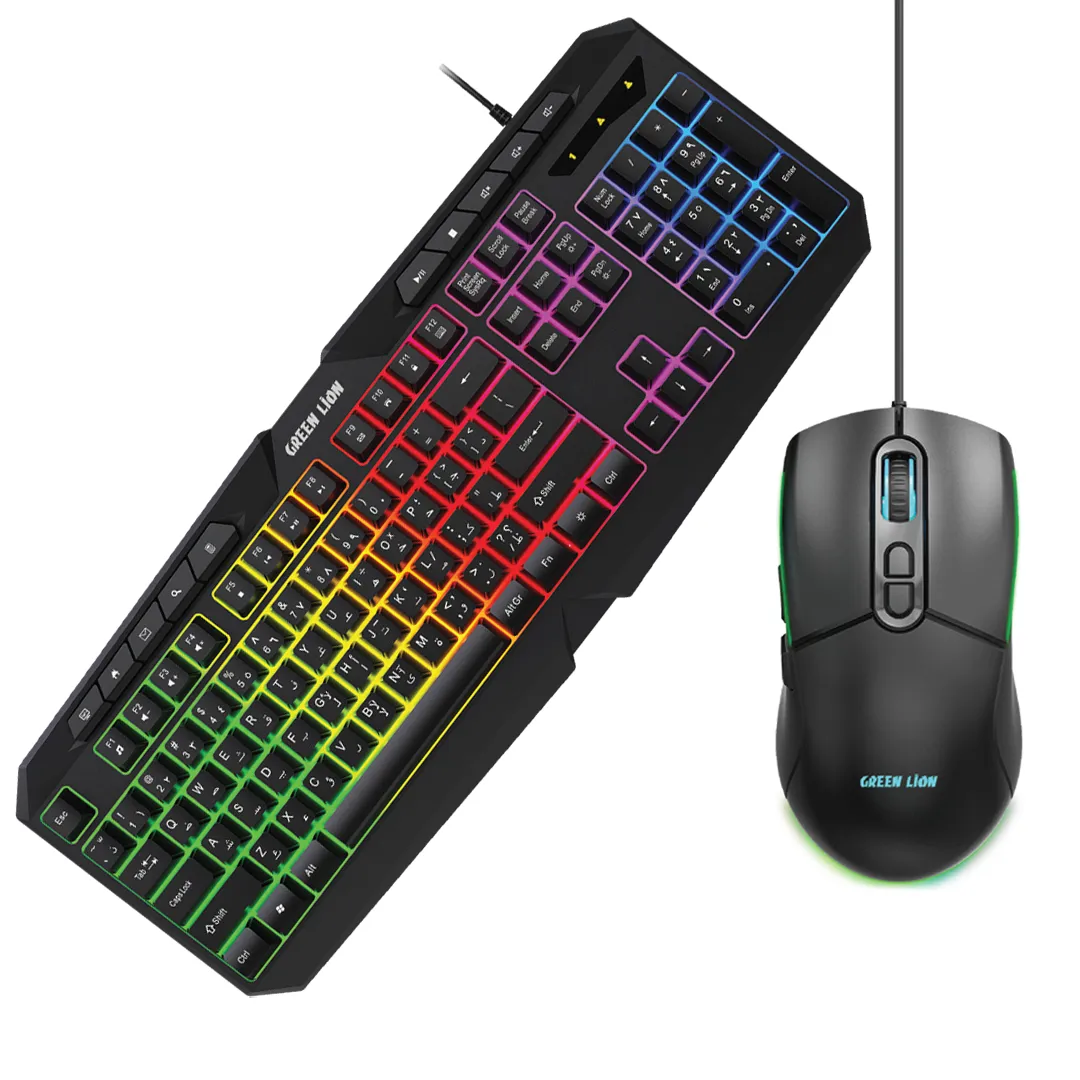 Green Lion GK-400 RGB игровая клавиатура и мышь