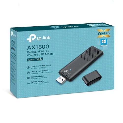 TP-Link AX1800 Dual Band Wi-Fi 6 USB Adapter TX20U