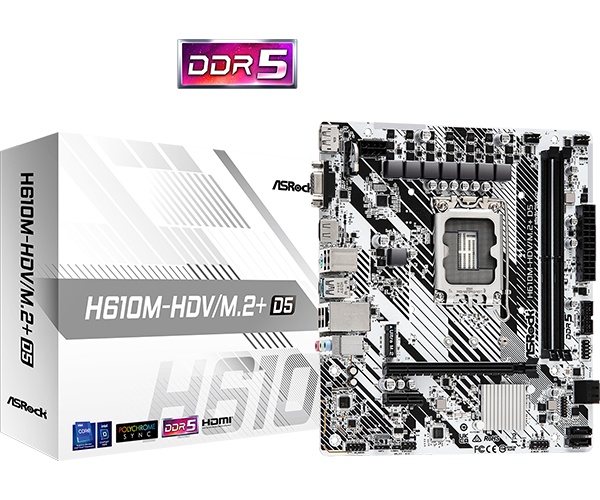 Asrock Motherboard H610M-HDV/M.2+D5