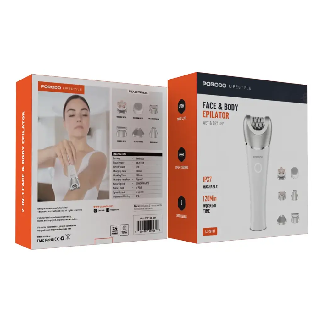 Porodo Lifestyle Face & Body Epilator